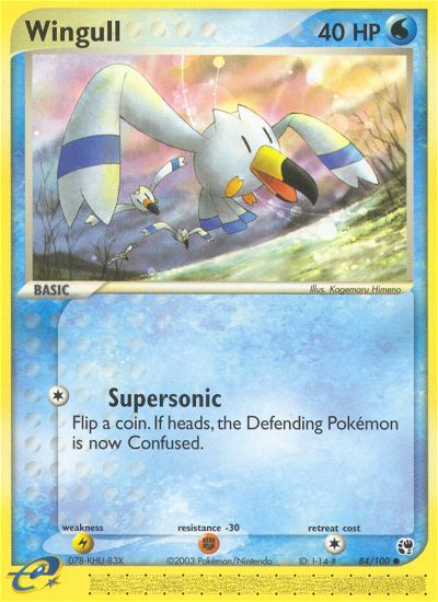 Wingull - 84/100 Sandstorm Common Pokemon - NM