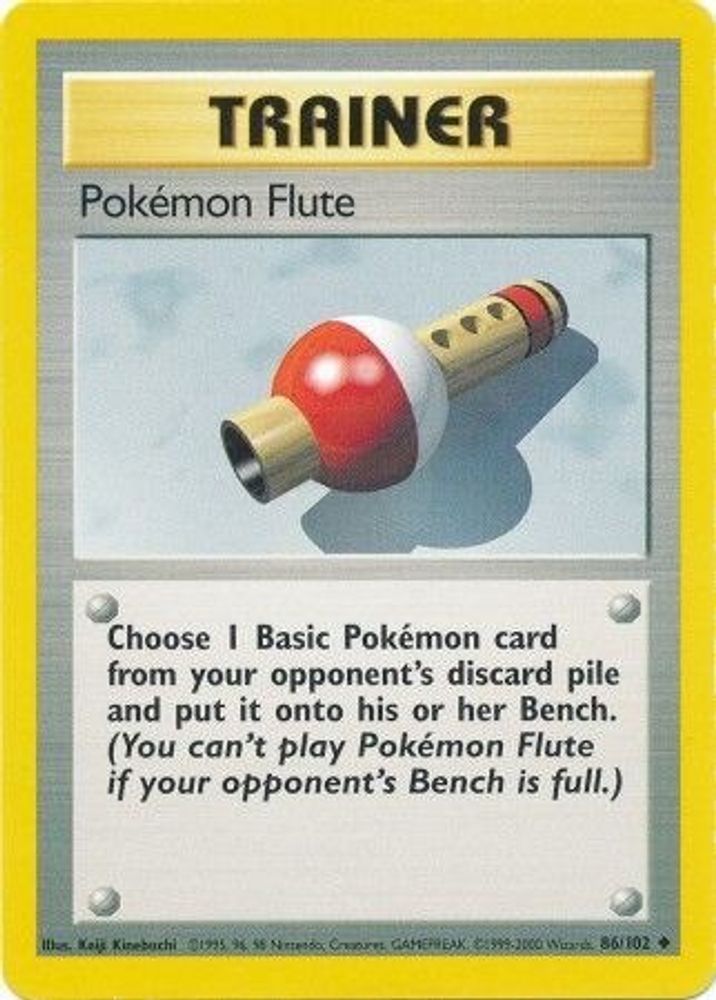 Pokemon Flute - 86/102 Base Set Unlimited Uncommon Pokemon - NM