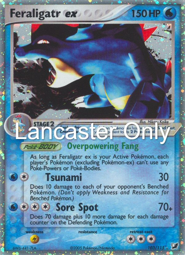 Feraligatr ex - 103/115 Unseen Forces Holo EX Rare Pokemon - LP (Lanc)