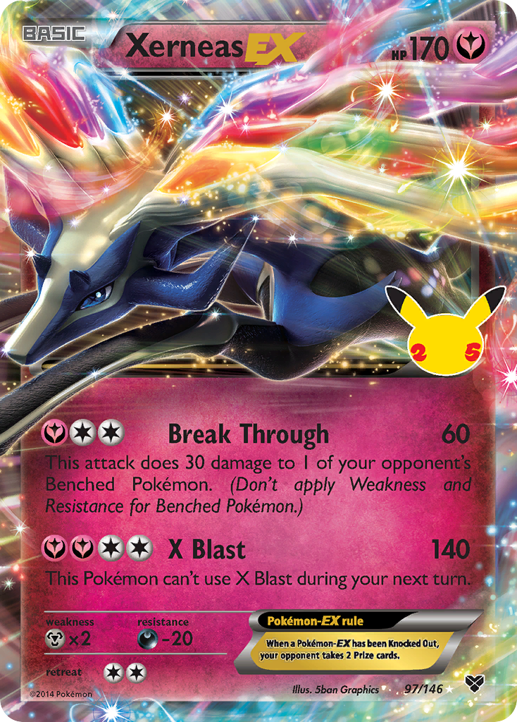 Xerneas EX - 97/146 Celebrations: Classic Collection Holo Pokemon - NM