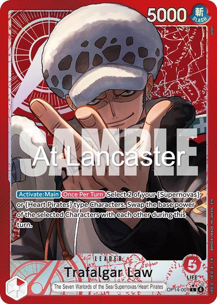 Trafalgar Law - OP14-001 The Azure Sea's Seven Leader One Piece - NM (Lanc)