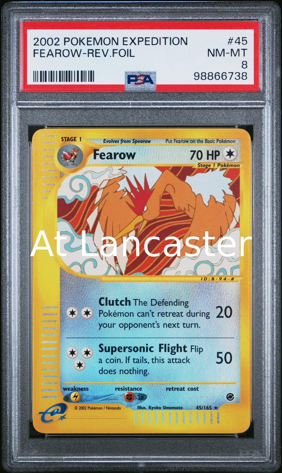 Fearow Reverse Holo - 45/165 PSA 8 Expedition Pokemon (Lanc) (Small Crack in Slab)