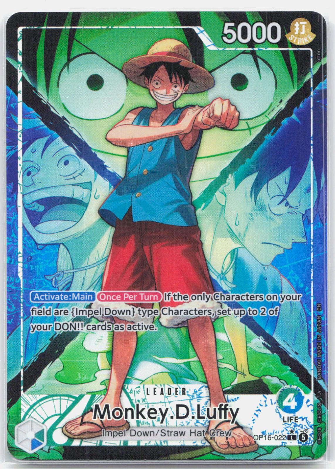 Monkey.D.Luffy Alternate Art - OP16-022 The Time of Battle L One Piece - NM/MINT