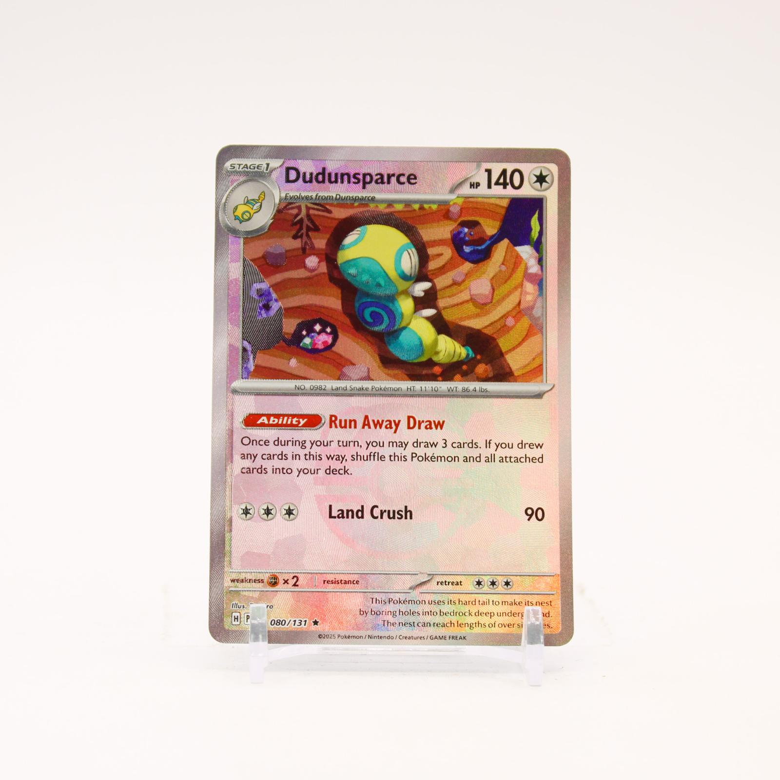 Dudunsparce - 080/131 Prismatic Evolutions Master Ball Holo Rare Pokemon - NM