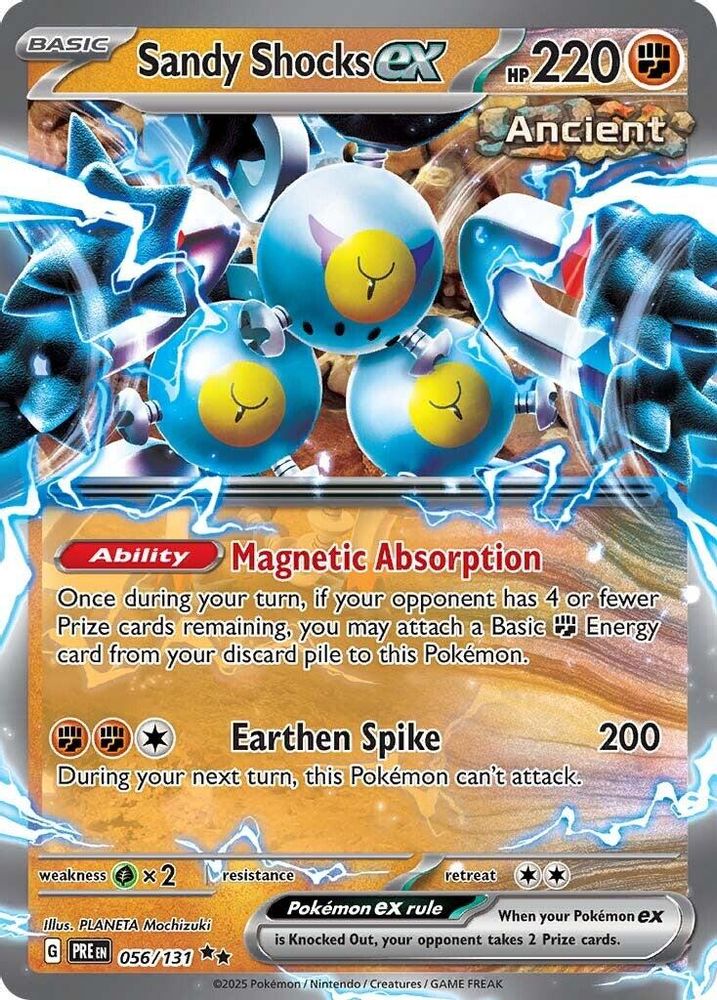 Sandy Shocks ex - 056/131 Prismatic Evolutions Double Rare Holo Pokemon - NM