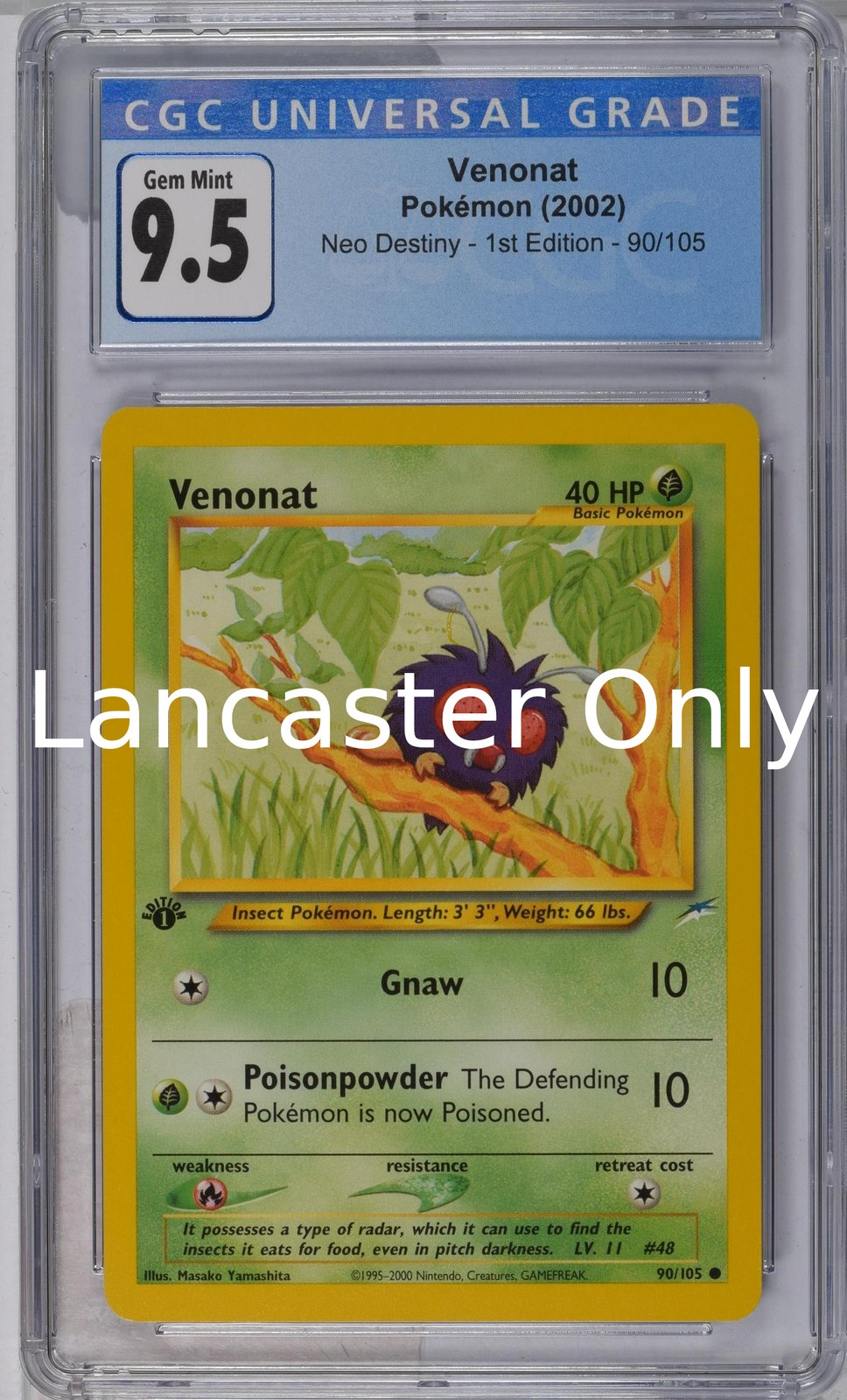 Venonat - 90/105 CGC 10 Neo Destiny - 1st Ed. Pokemon