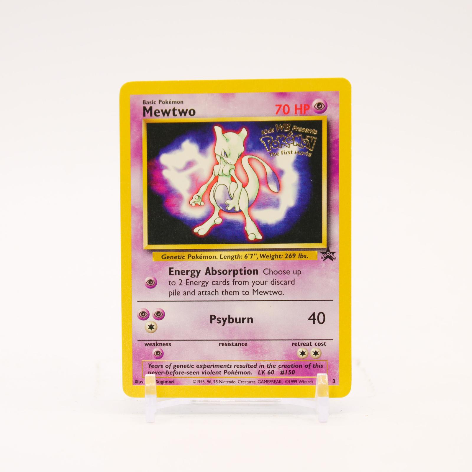 Mewtwo - 3 Wizards Black Star Promo Pokemon - LP