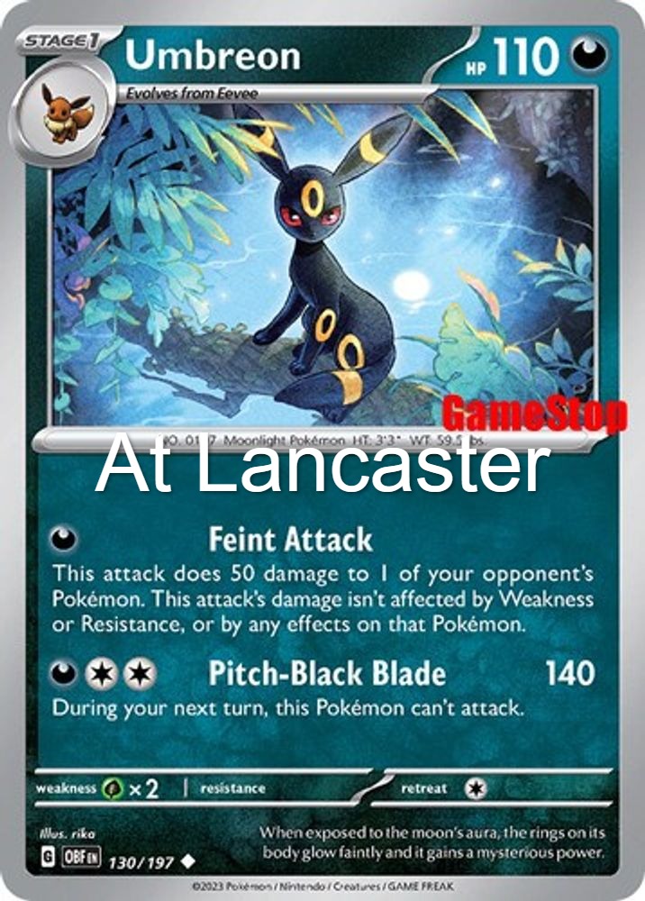 Umbreon (GameStop Exclusive SEALED) - 130/197 Miscellaneous Cards & Products Promo Pokemon - NM (Lanc)