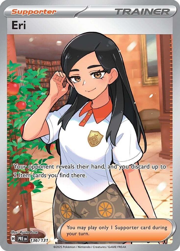 Eri - 136/131 Prismatic Evolutions Ultra Rare Holo Pokemon - NM
