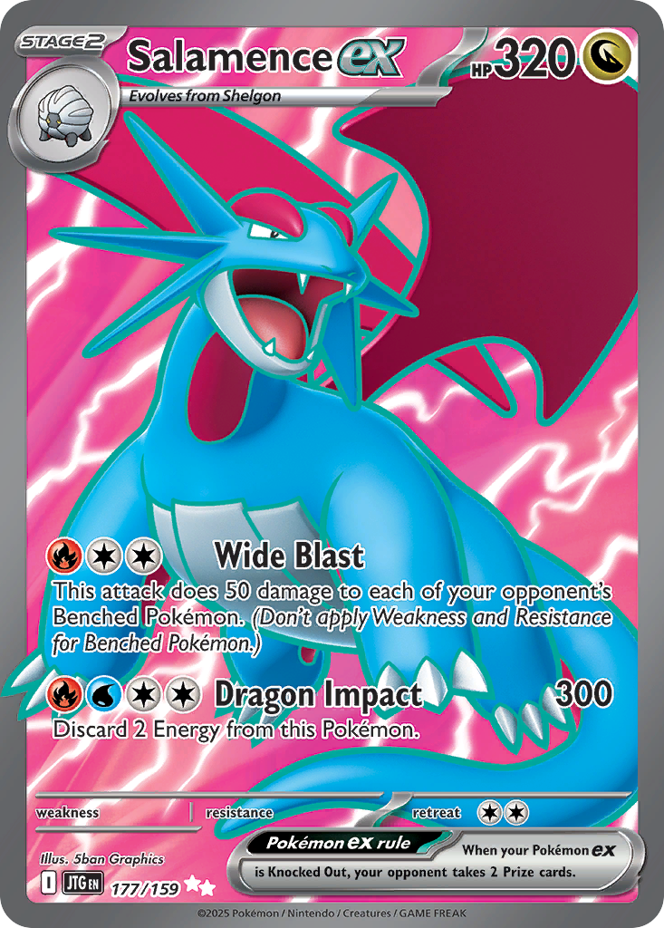 Salamence ex - 177/159 Journey Together Ultra Rare Holo Pokemon - NM
