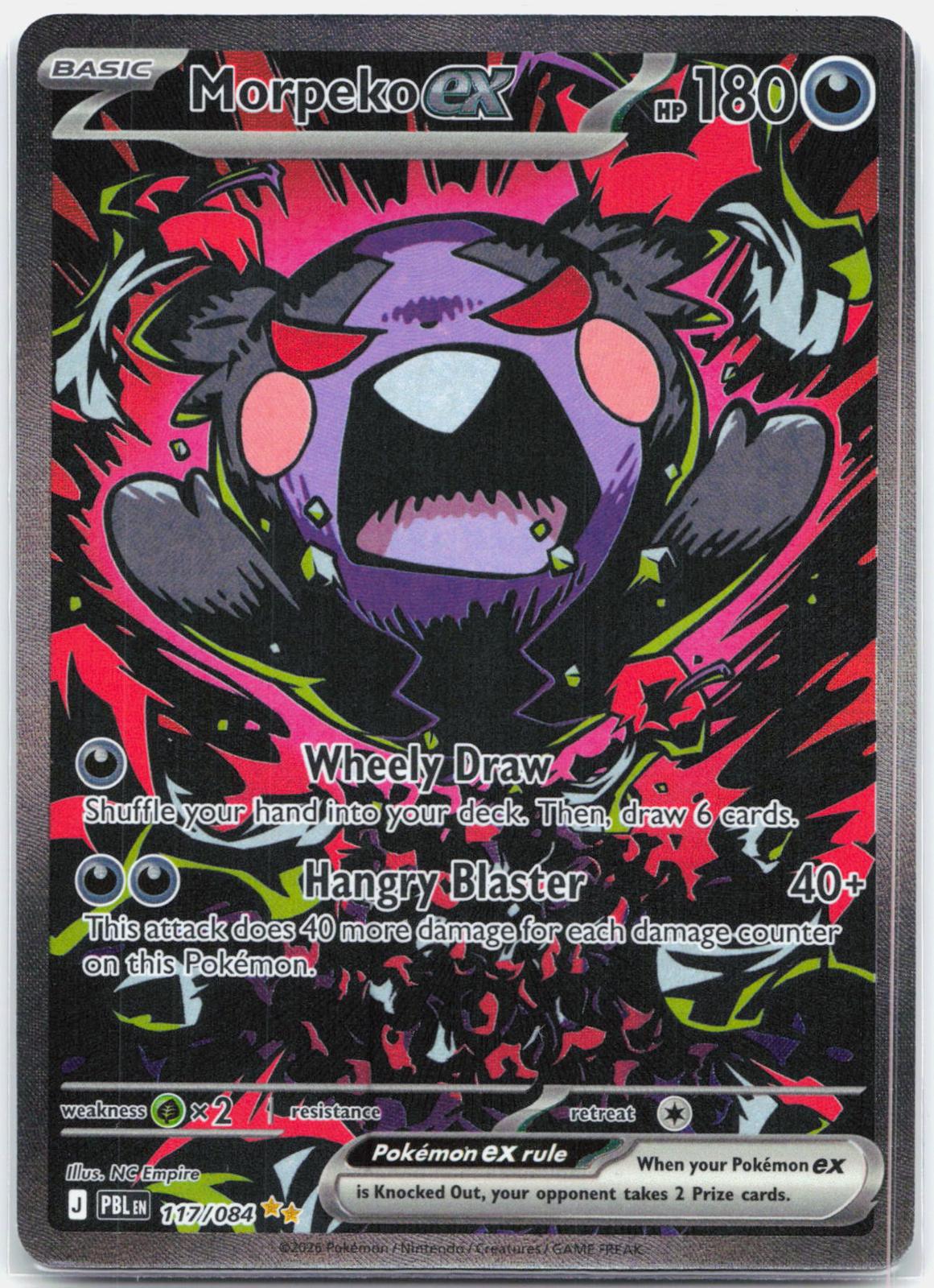 Morpeko ex - 117/084 Pitch Black Special Illustration Pokemon - NM/MINT
