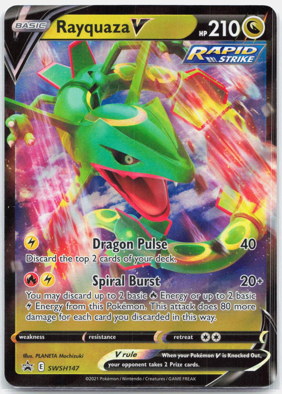 Rayquaza V - SWSH147 Sword & Shield Promo Pokemon - NM/LP