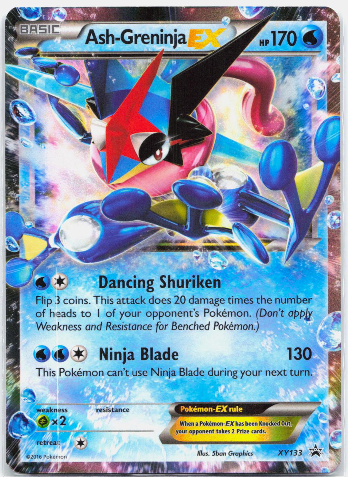 Ash-Greninja EX - Black Star Holo Promo Pokemon - MP