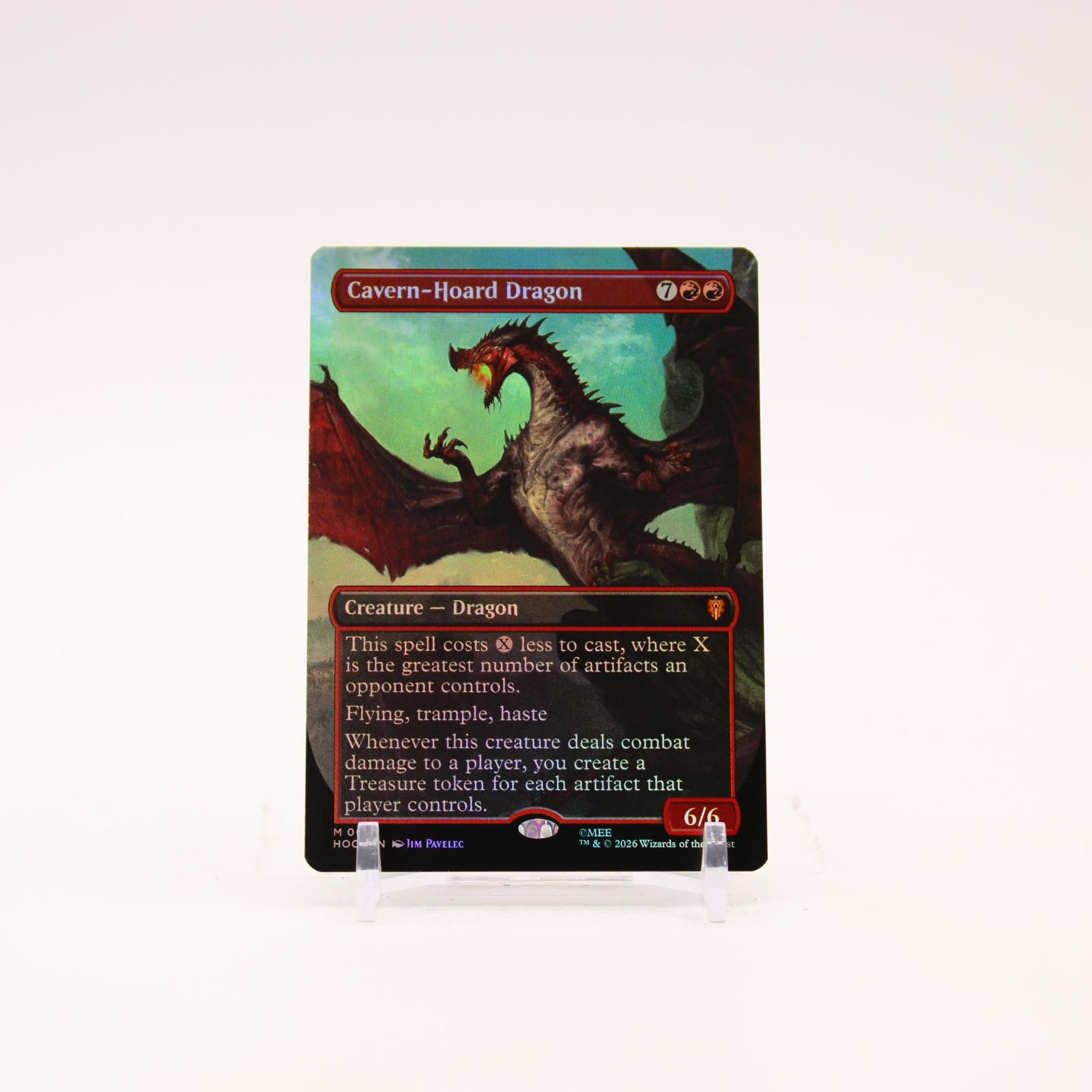 Cavern-Hoard Dragon Borderless - 23 The Hobbit FOIL Mythic Magic - NM