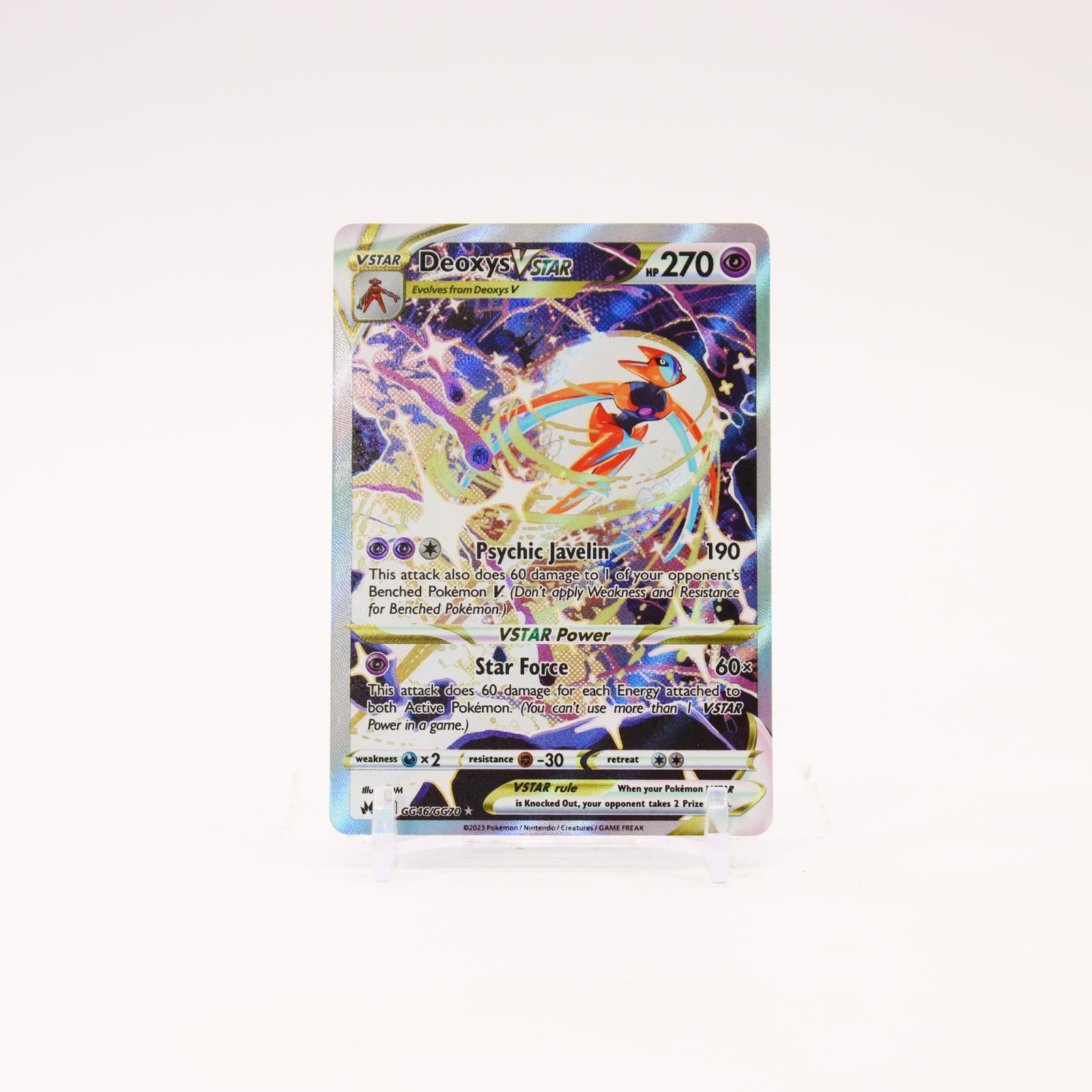 Deoxys VSTAR - GG46/GG70 Crown Zenith Holo Galarian Gallery Pokemon - NM