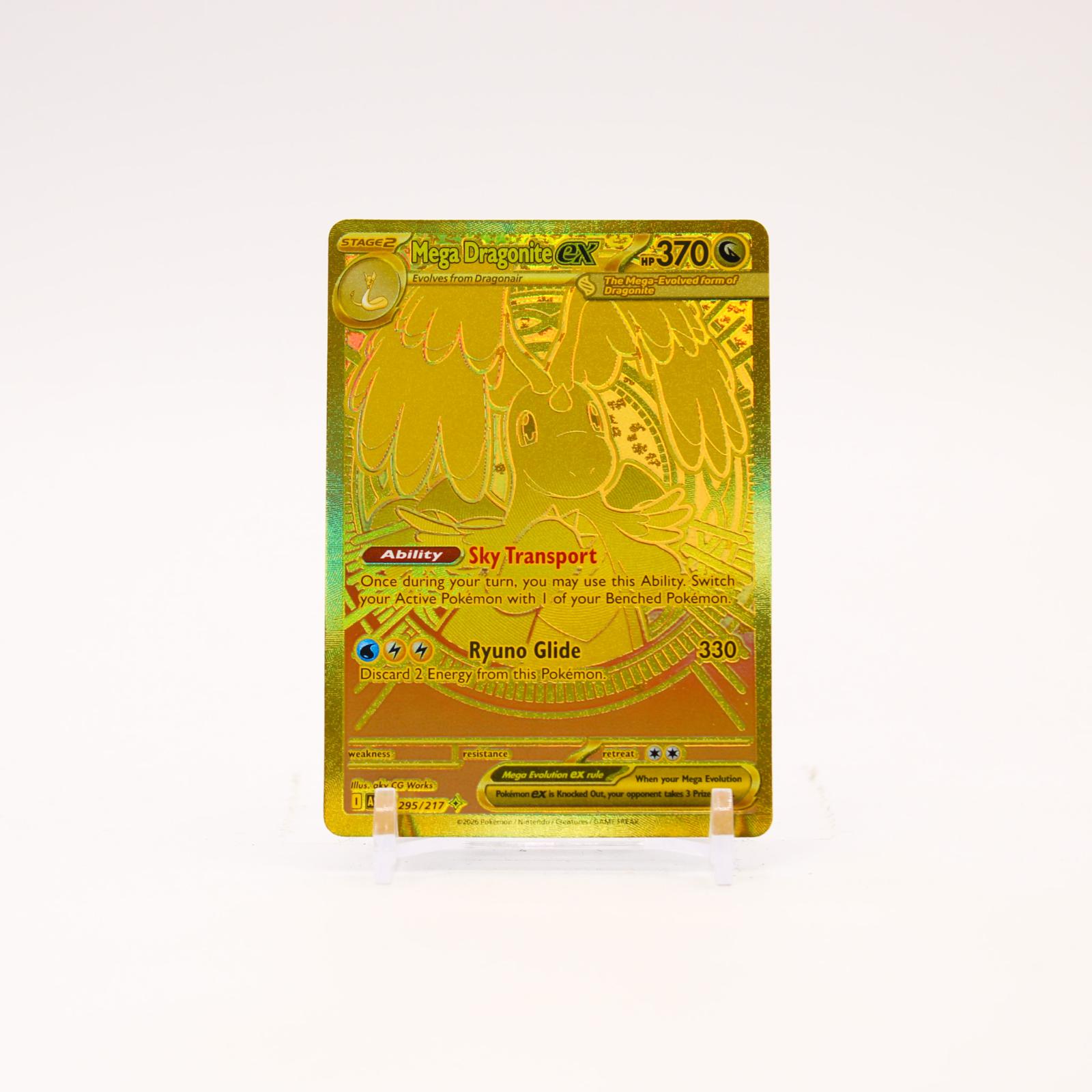 Mega Dragonite ex - 295/217 Ascended Heroes Holo Gold Pokemon - NM