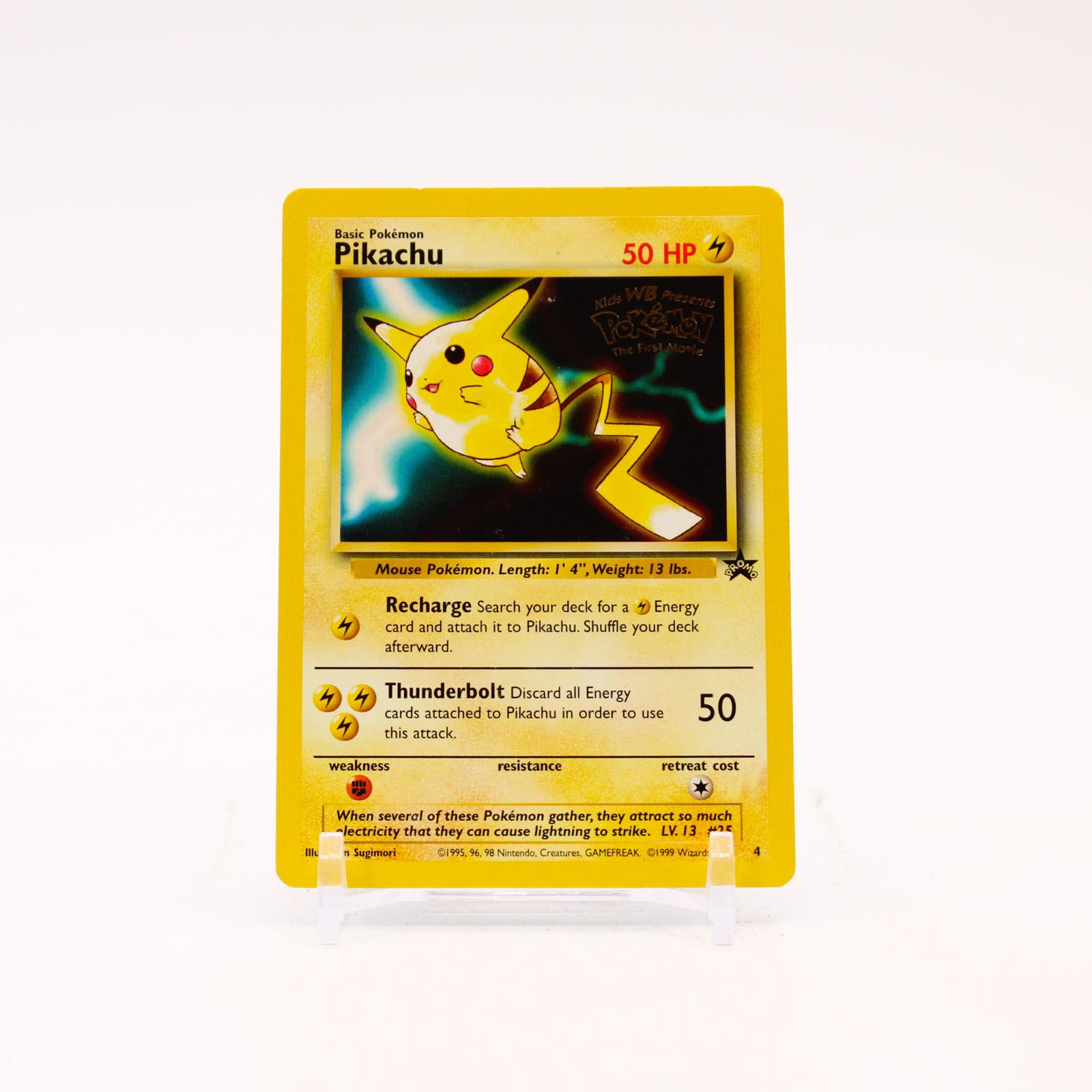 Pikachu - 4 Wizards Black Star Promo Pokemon - LP/MP