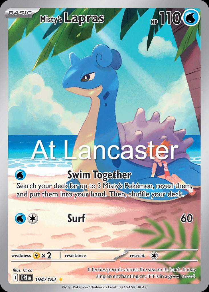 Misty's Lapras - 194/182 Destined Rivals Illustration Rare Pokemon - NM (Lanc)