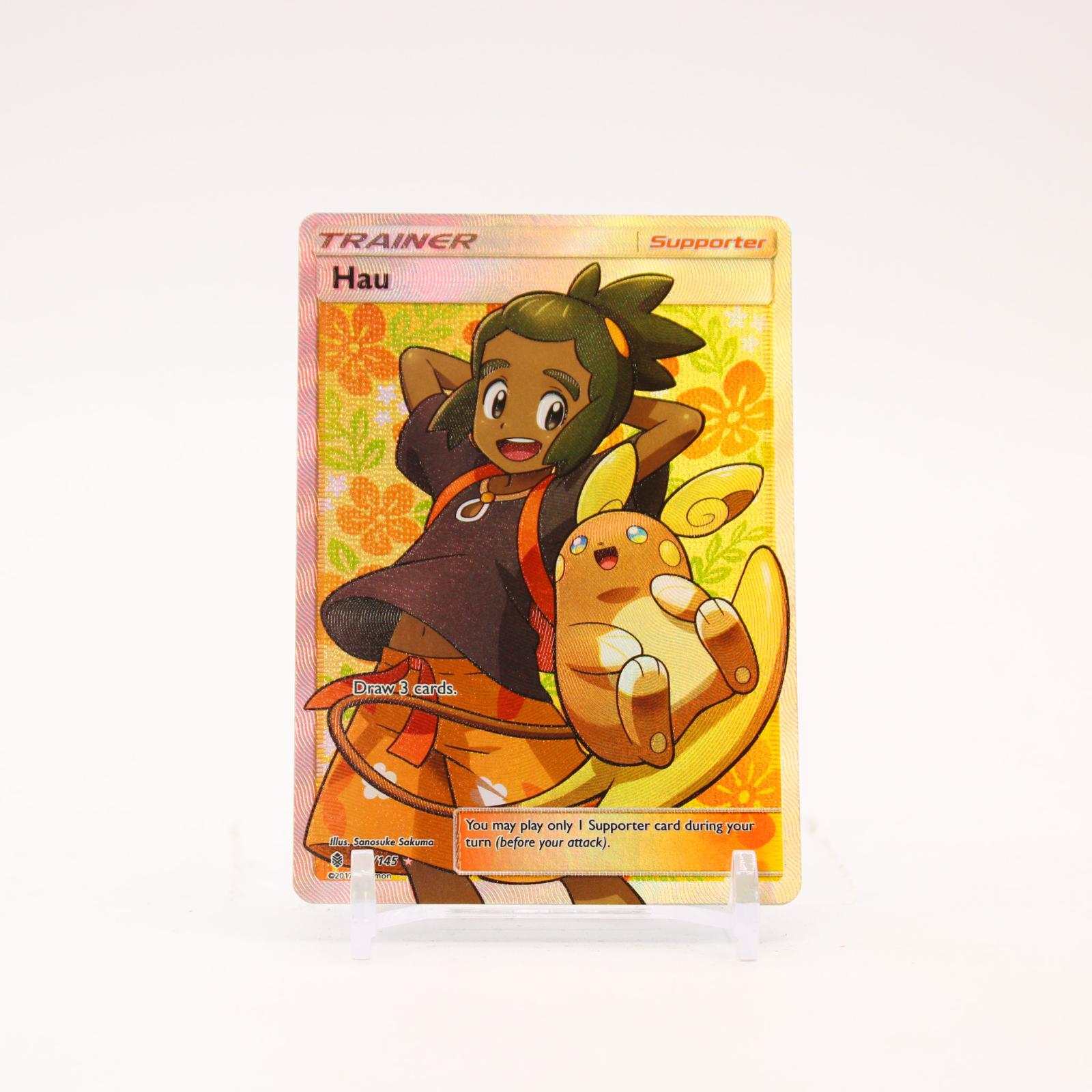 Hau - 144/145 Guardians Rising Holo Full Art Trainer - NM/LP