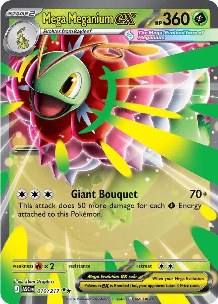 Mega Meganium ex - 010/217 Ascended Heroes Double Rare Holo Pokemon - NM
