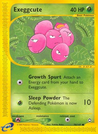 Exeggcute - 76/147 Aquapolis Common Pokemon - NM