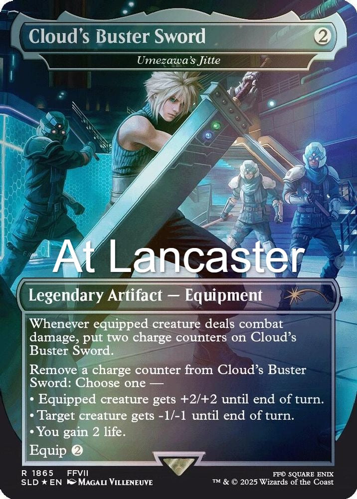 Cloud's Buster Sword - Umezawa's Jitte (Rainbow Foil) - 1865 Secret Lair Drop Series Rare Magic: The Gathering - NM (Lanc)