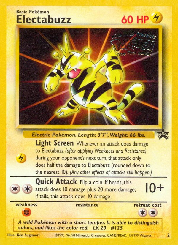 Electabuzz - 2 Wizards Black Star Promo Pokemon - NM