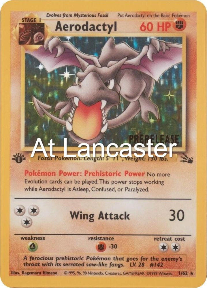 Aerodactyl (Prerelease) - 01/62 Miscellaneous Cards & Products Holo Rare Pokemon - MP (Lanc)
