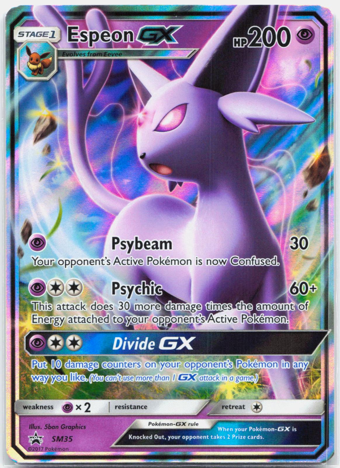 Espeon GX - SM35 Black Star Promo Pokemon - NM/LP