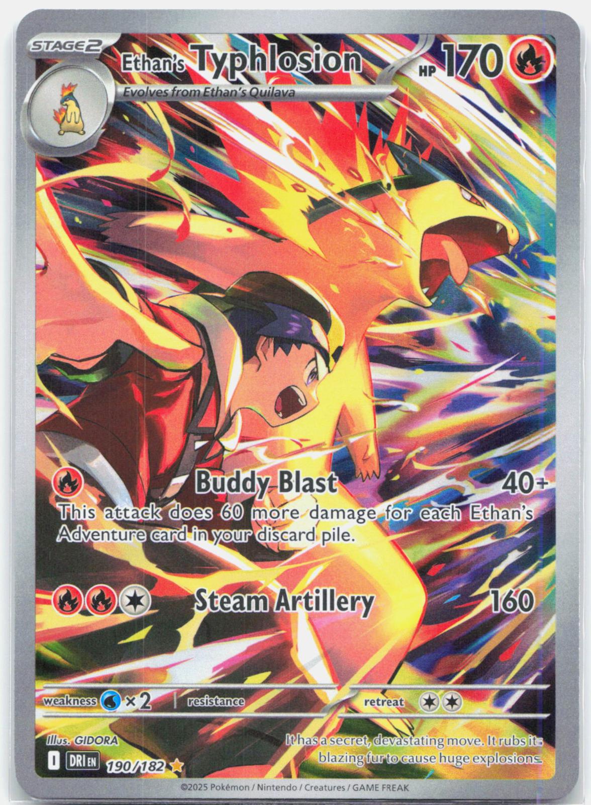 Ethan's Typhlosion - 190/182 Destined Rivals Illustration Rare Pokemon - NM/LP