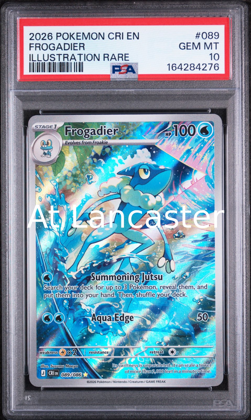 Frogadier - 089 PSA 10 Cri En-Chaos Rising Illustration Rare Pokemon (Lanc)