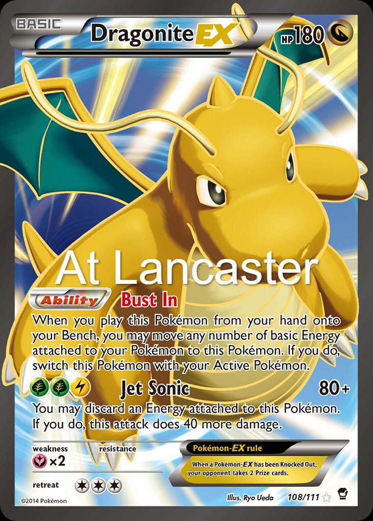 Dragonite EX - 108/111 Furious Fists Ultra Rare Pokemon - HP (Lanc)