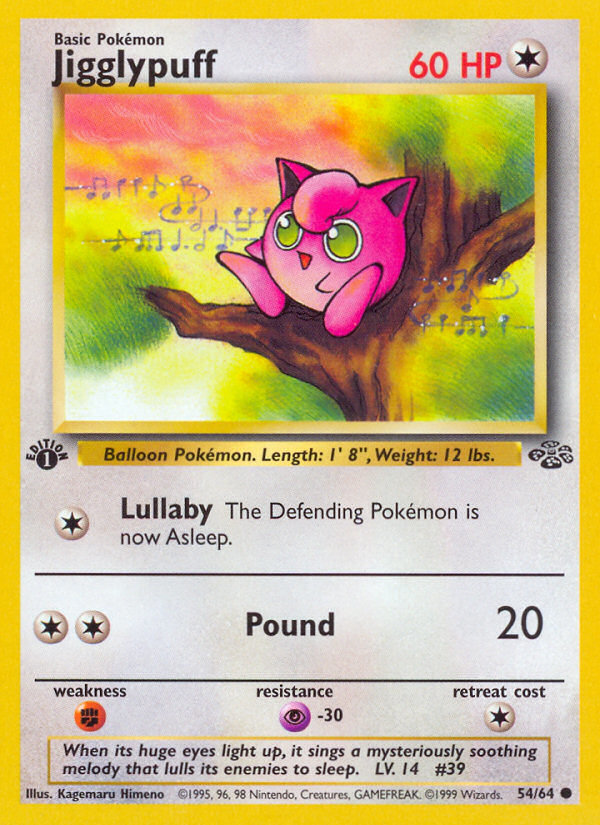 Jigglypuff - 54/64 Jungle Common Unlimited Pokemon - NM