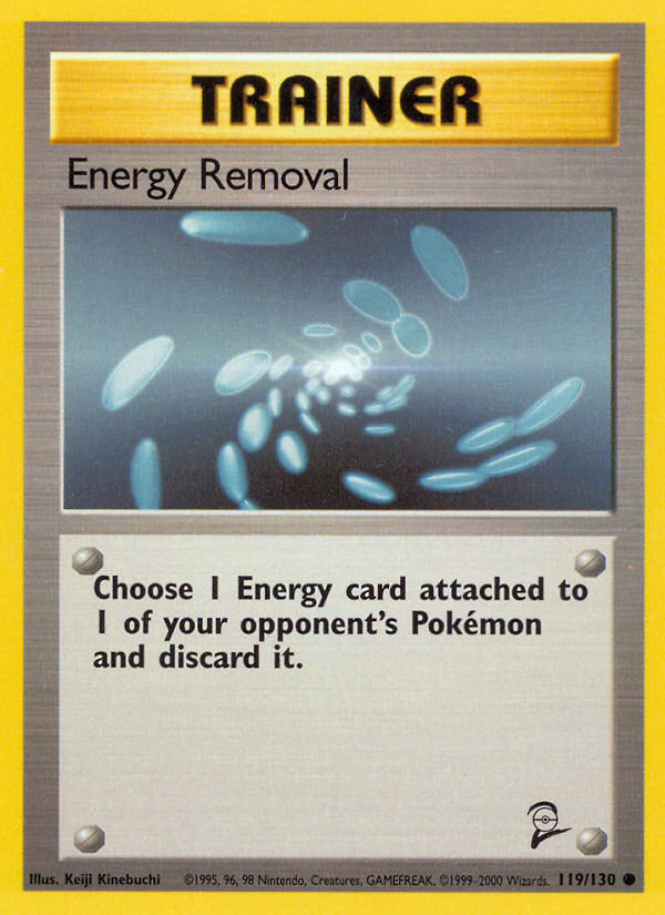 Energy Removal - 119/130 Base Set 2 Common Pokemon - NM