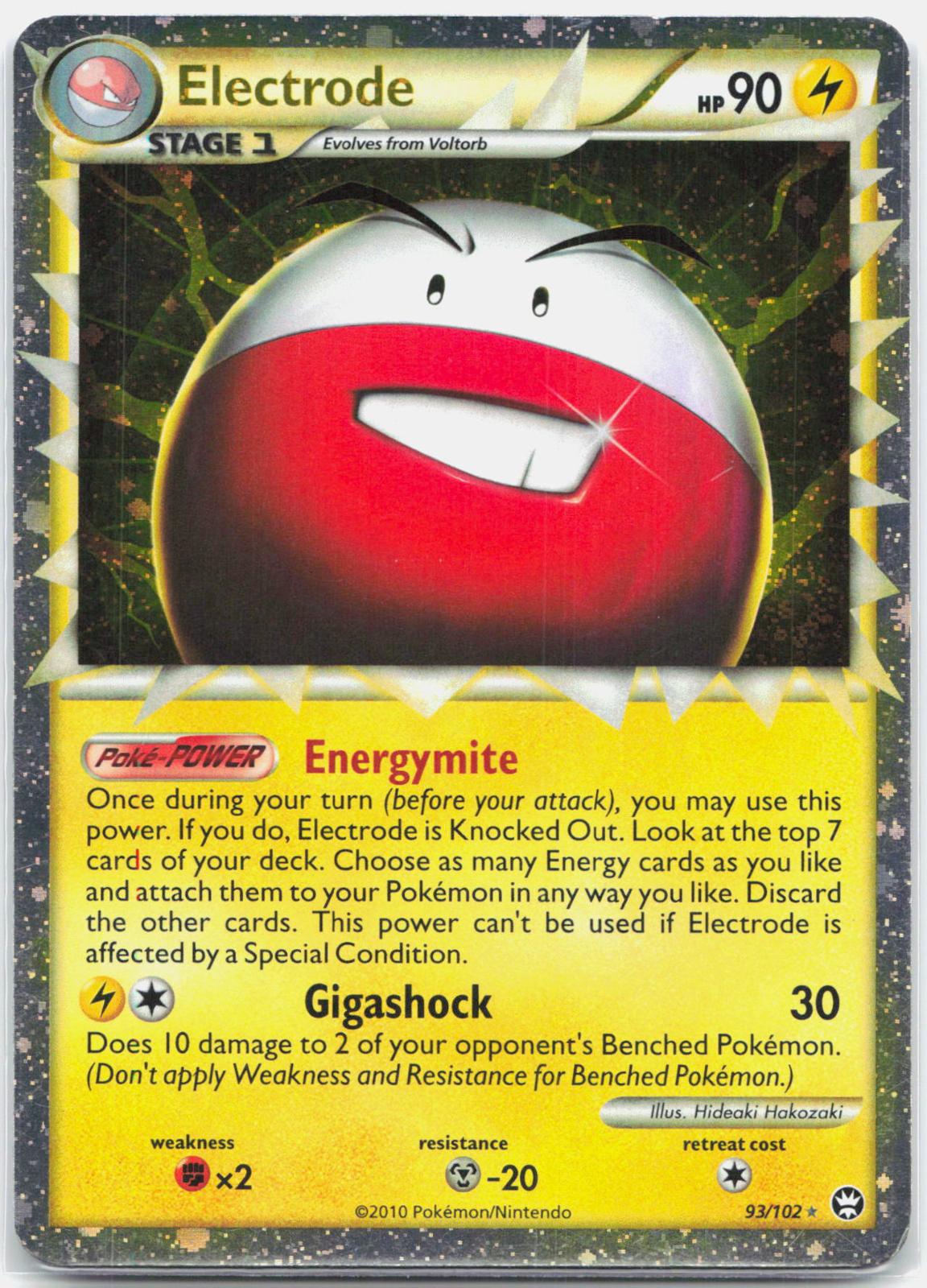 Electrode - 93/102 HGSS Triumphant Holo Prime Rare Pokemon - MP