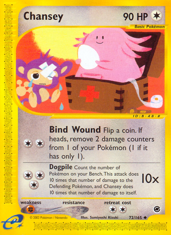 Chansey - 72/165 Expedition Base Set Uncommon Pokemon - NM