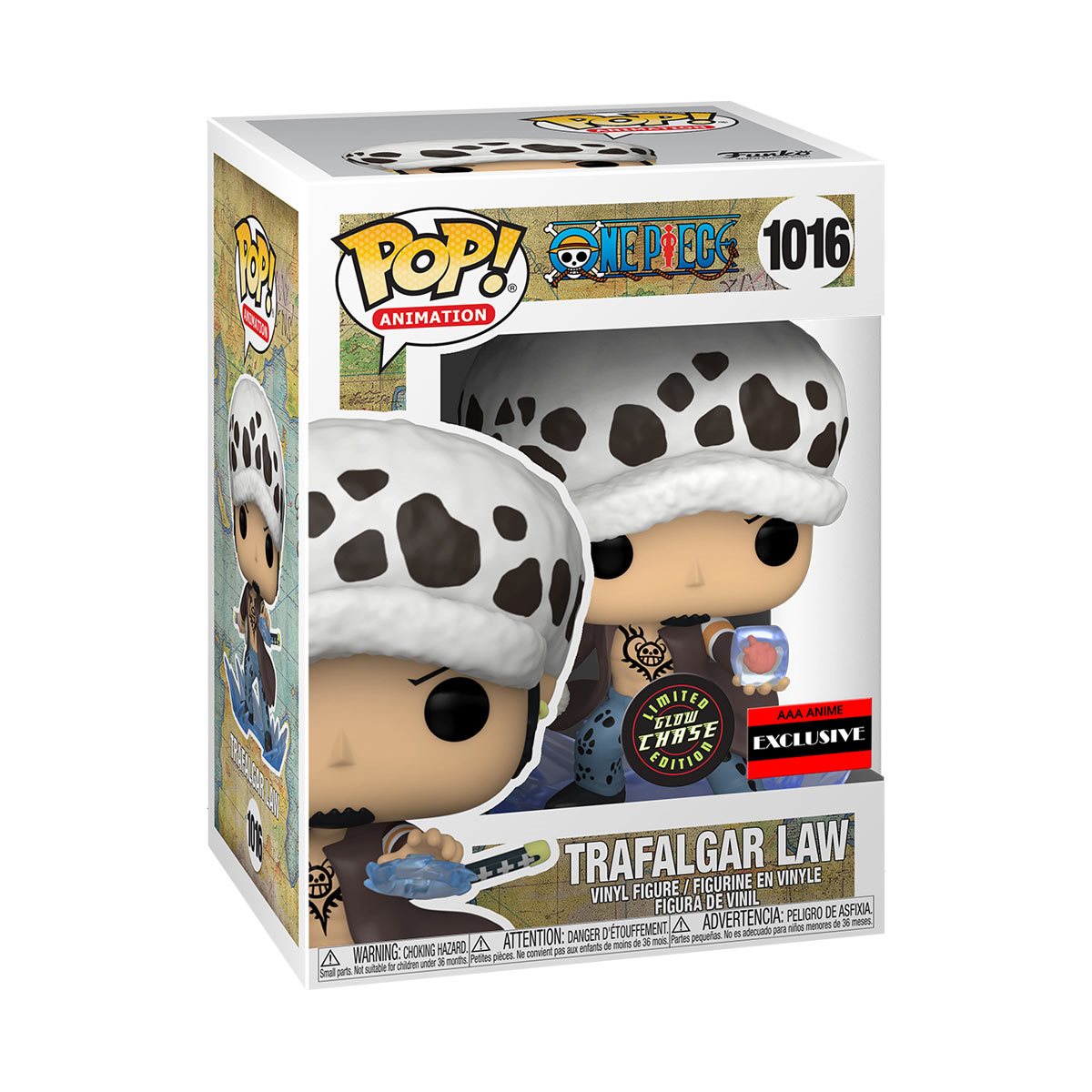 Funko POP - One Piece Vinyl Figure - Trafalgar Law Room Attack 1016 AAA Anime Exclusive GLOW CHASE