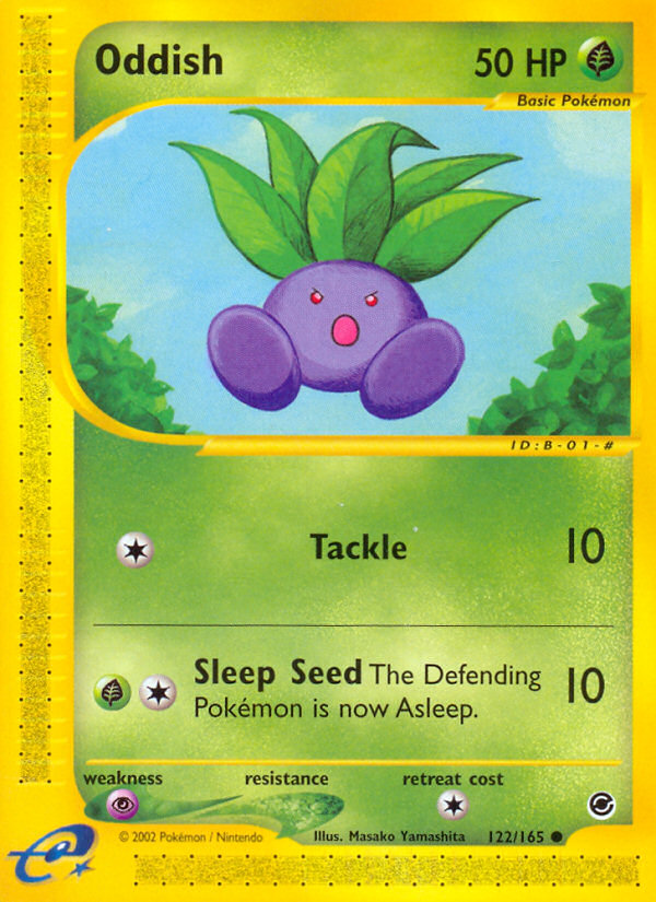 Oddish - 122/165 Expedition Base Set Common Pokemon - NM