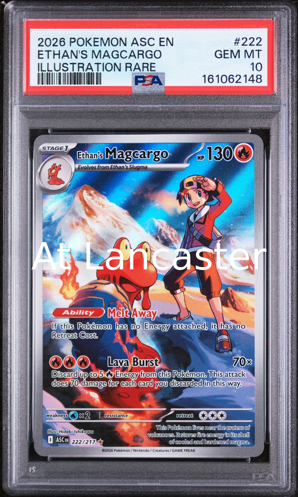 Ethan's Magcargo - 222 PSA 10 Ascended Heroes Illustration Rare Pokemon