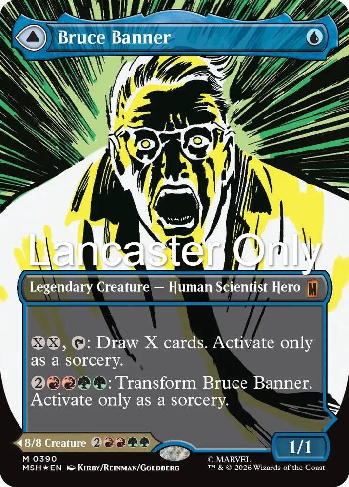 Bruce Banner (Borderless) - 390 Marvel Super Heroes Foil Mythic Magic: The Gathering - NM (Lanc)