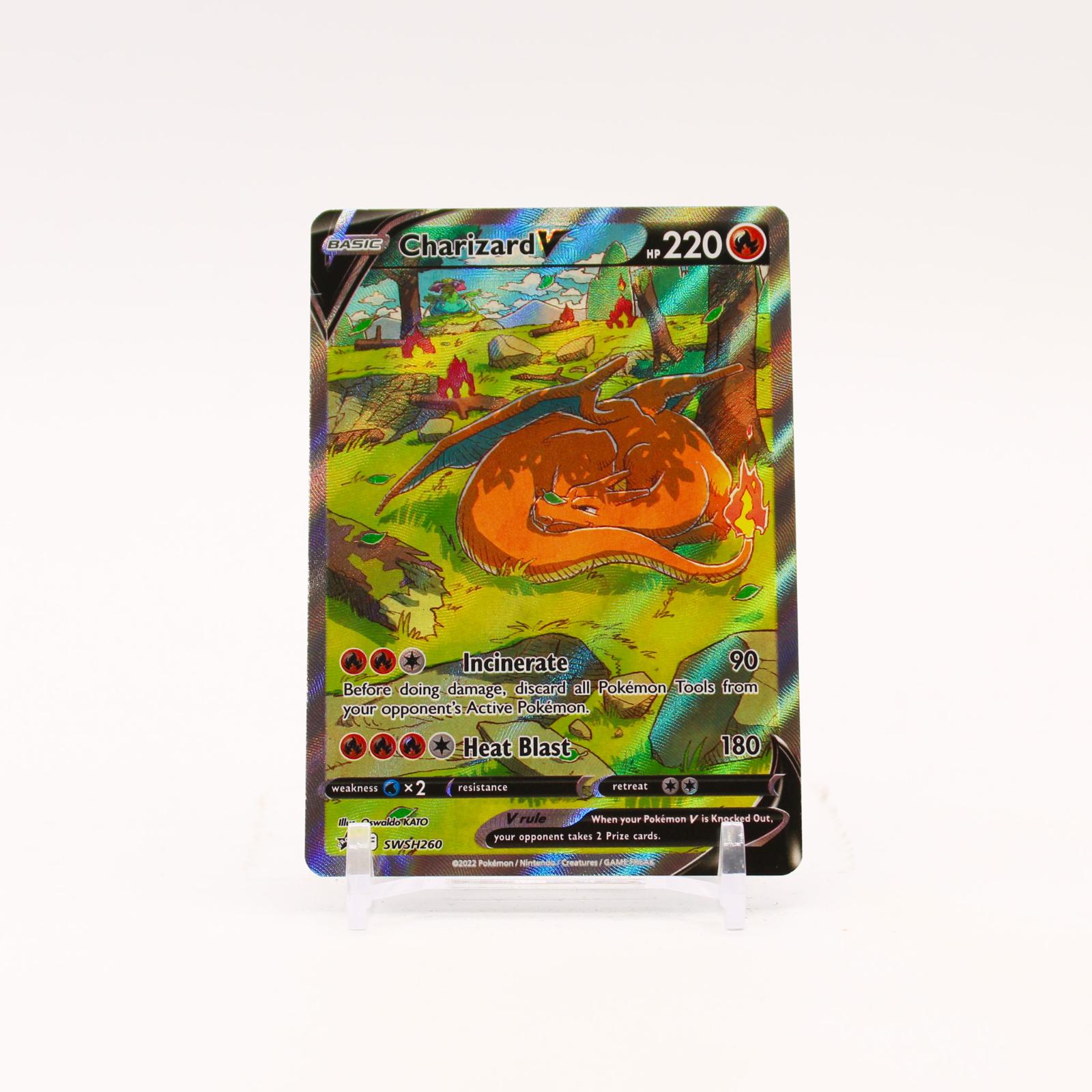 Charizard V - SWSH260 Sword & Shield Holo Alternate Art Promo Pokemon - NM/LP