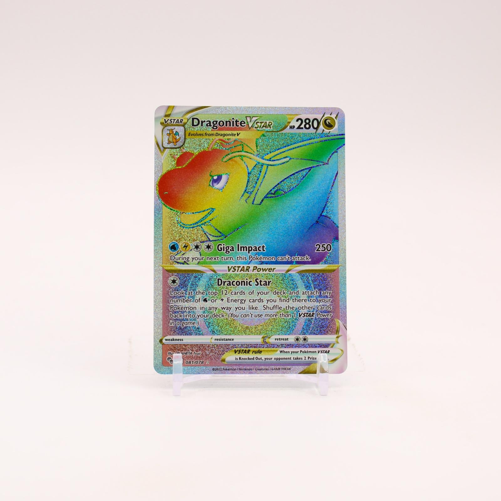 Dragonite Vstar - 081/078 Pokemon GO Rainbow Pokemon - NM/MINT