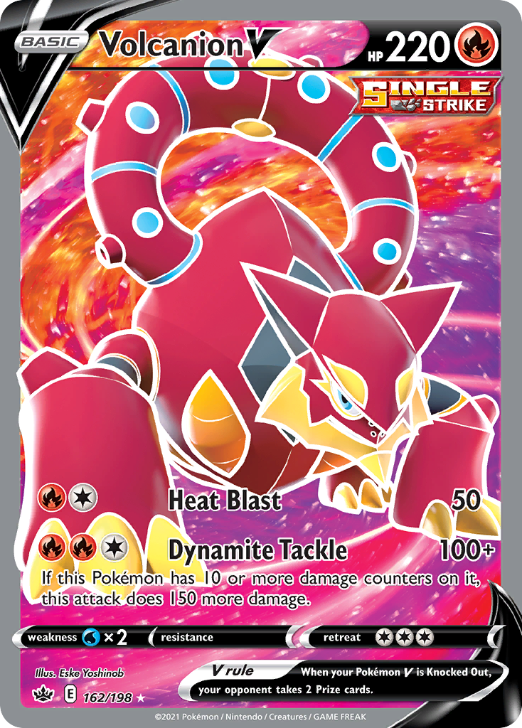 Volcanion V - 162/198 Chilling Reign Ultra Rare Holo Pokemon - NM