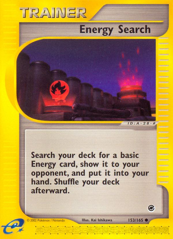 Energy Search - 153/165 Expedition Base Set Common Pokemon - NM