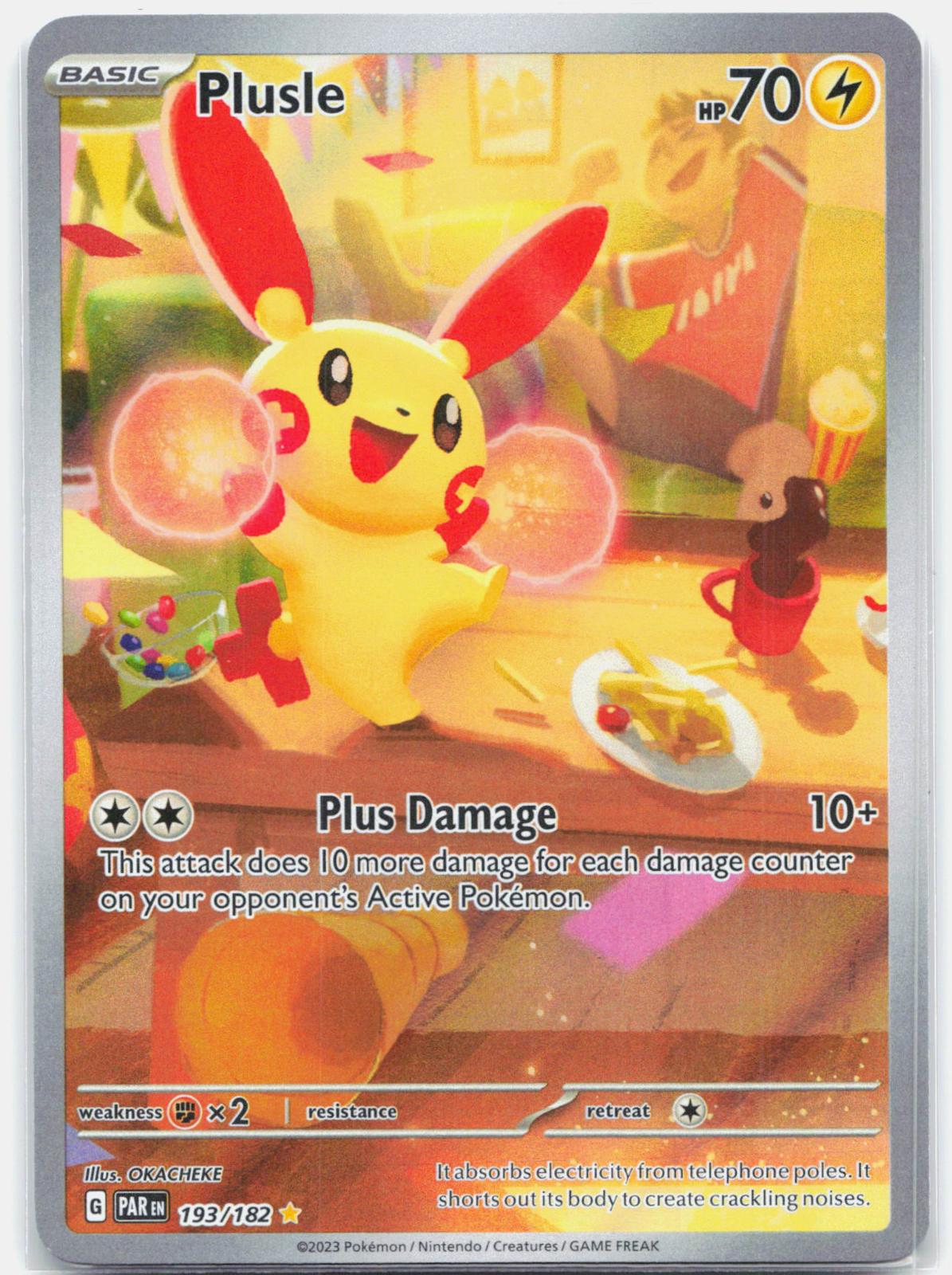 Plusle - 193/182 Paradox Rift Illustration Rare Pokemon - NM