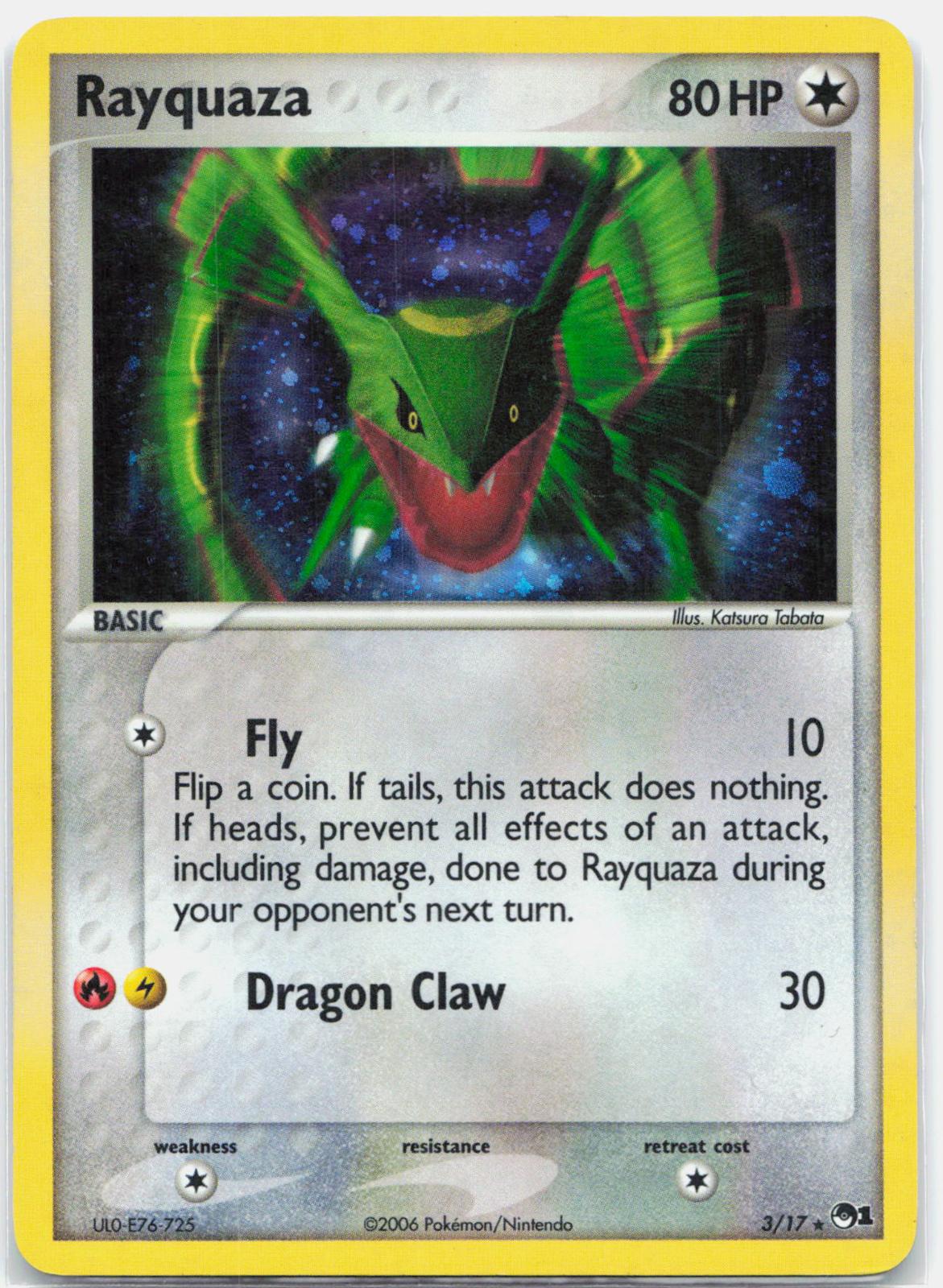 Rayquaza - 3/17 POP Series 1 Holo Rare Pokemon - NM/LP