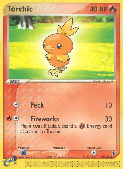 Torchic - 73/109 Ruby & Sapphire Common Pokemon - NM