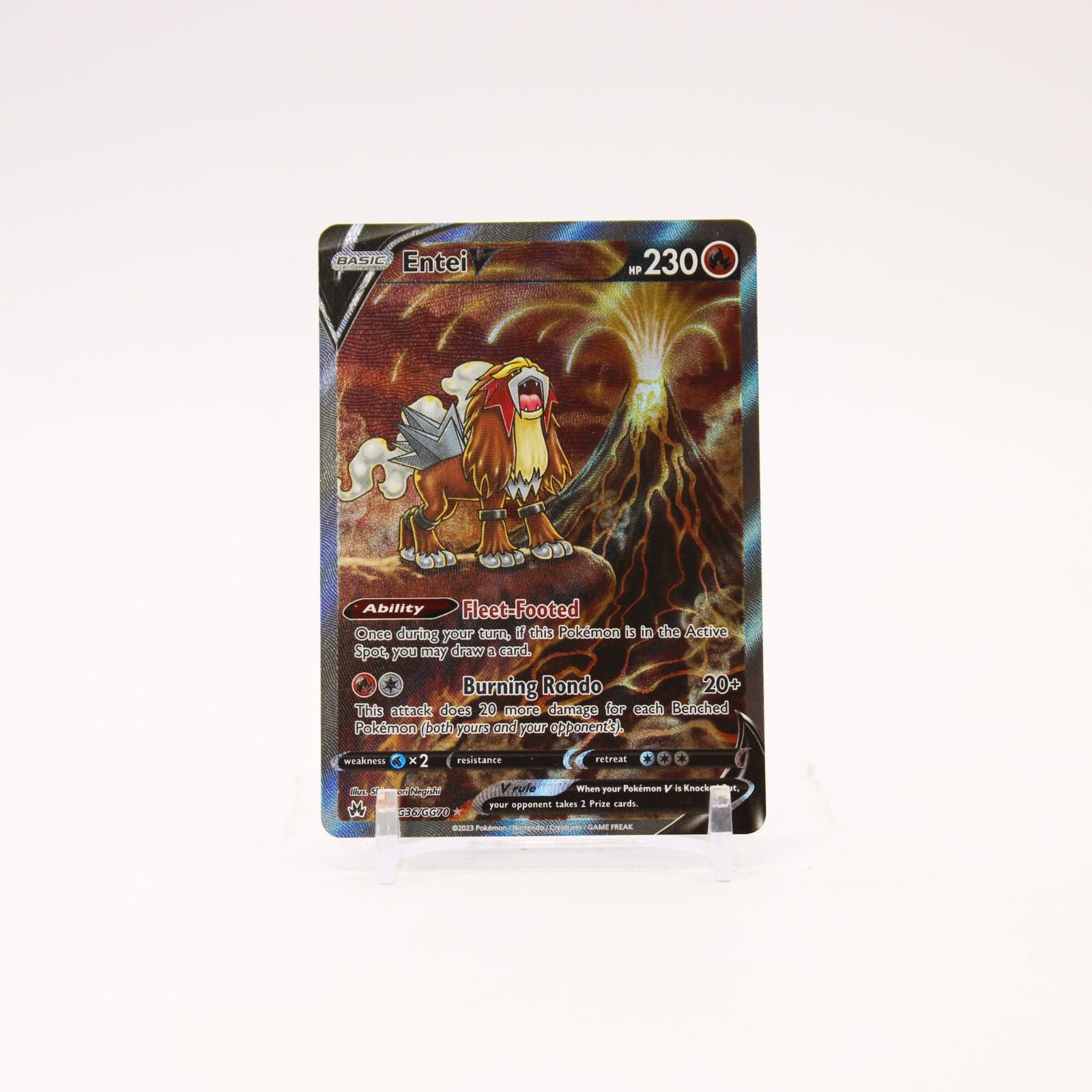 Entei V - GG36/GG70 Crown Zenith Holo Galarian Gallery Pokemon - LP