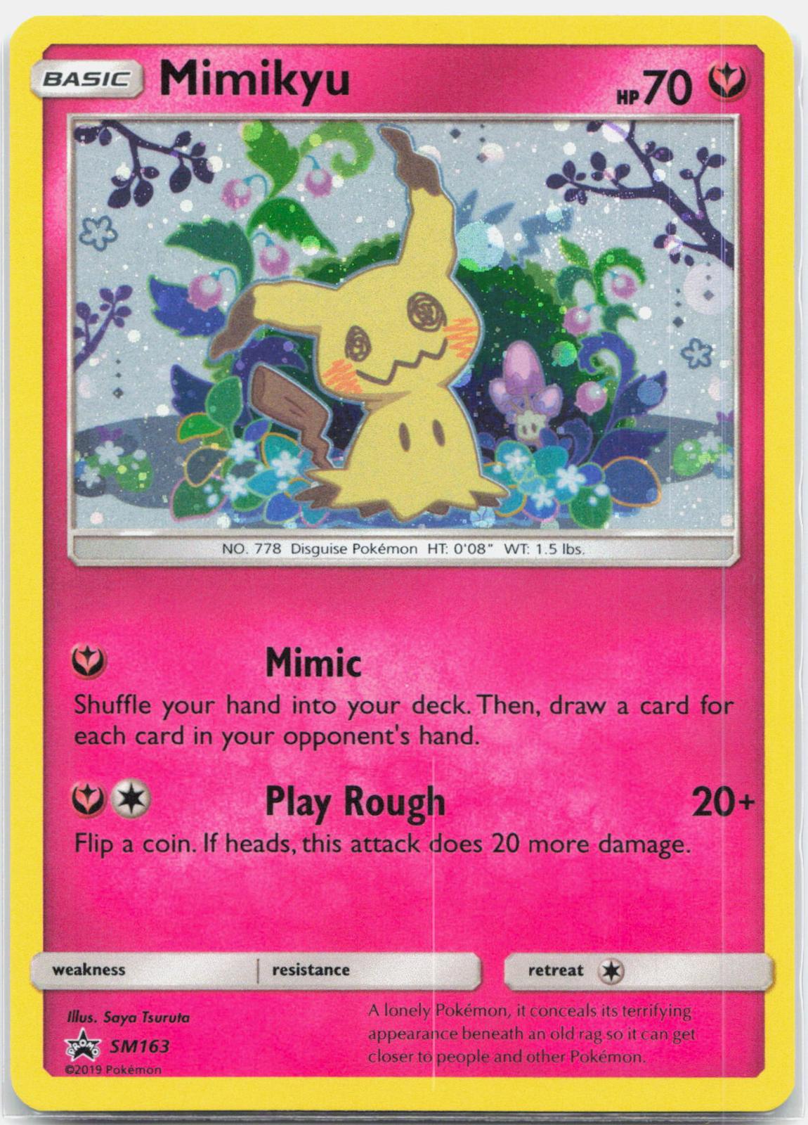 Mimikyu - SM163 Sun & Moon Holo Promo Pokemon - LP