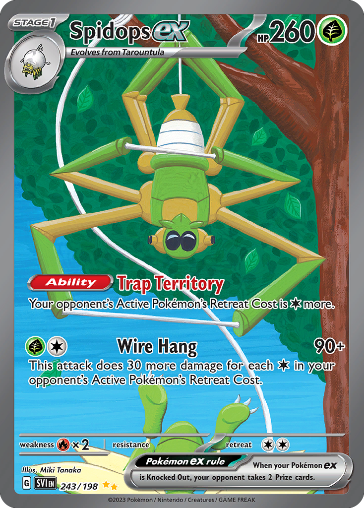 Spidops ex - 243/198 Scarlet & Violet Special Illustration Rare Holo Pokemon - NM